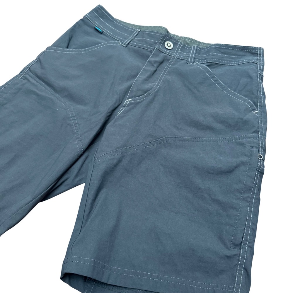 Kuhl Renegade Shorts Mens 31 Charcoal Gray Nylon Spandex Hiking Cargo Style 5121